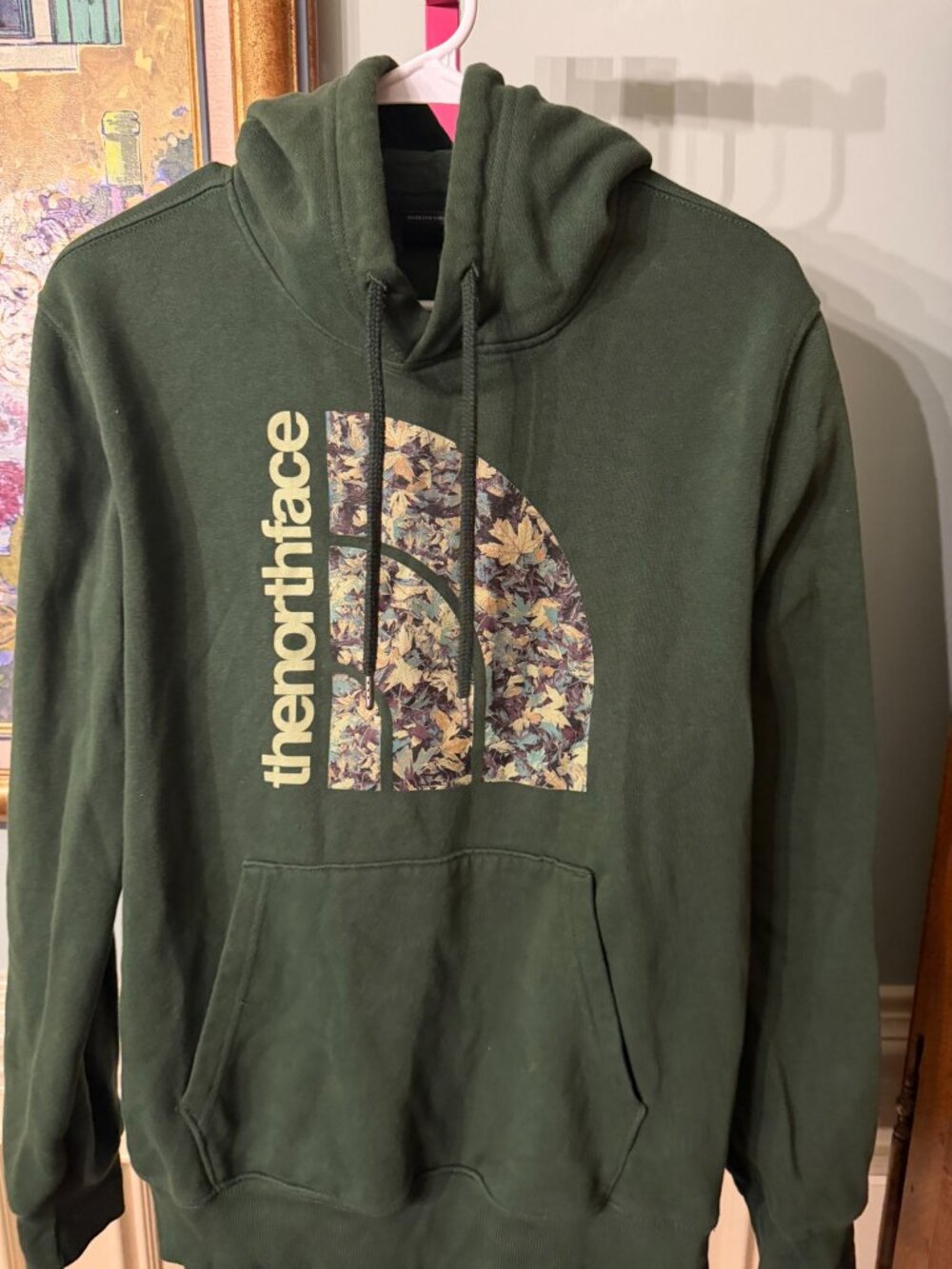 The North Face Men's Green Leaf Logo Hoodie Small